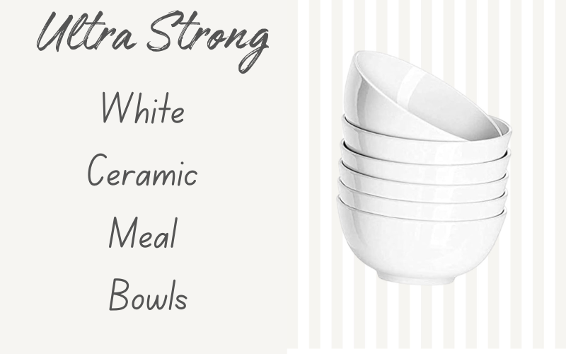 ultra strong white ceramic soup bowls